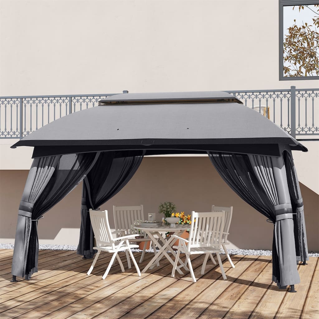 Outdoor Gazebo Canopy Shelter with Netting