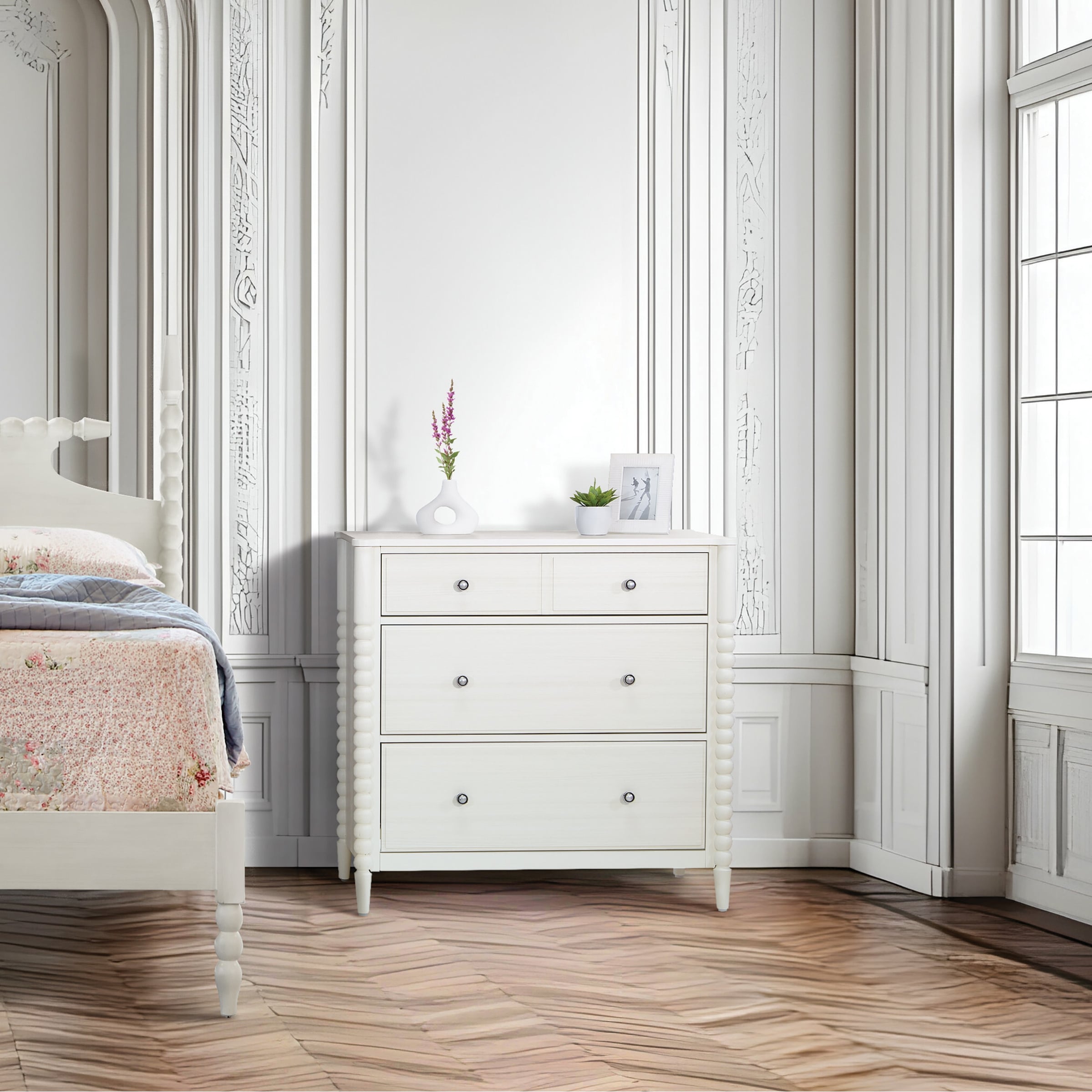 Spindle 3 Drawer Chest (1-Year Warranty) - On Sale - Overstock