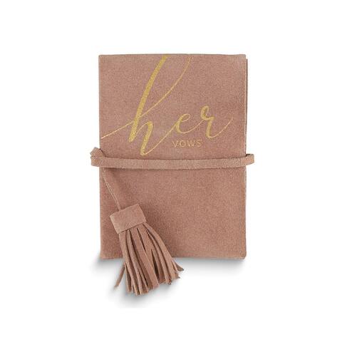 Curata Her Vows Suede Leather Book