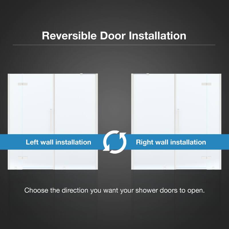 OVE Decors Tampa Alcove Frameless Pivot Hinge Shower Door, 2025