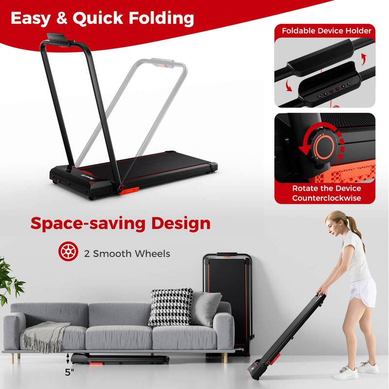 Costway 3 in 1 Folding Treadmill with Remote Control LED Display and - See Details