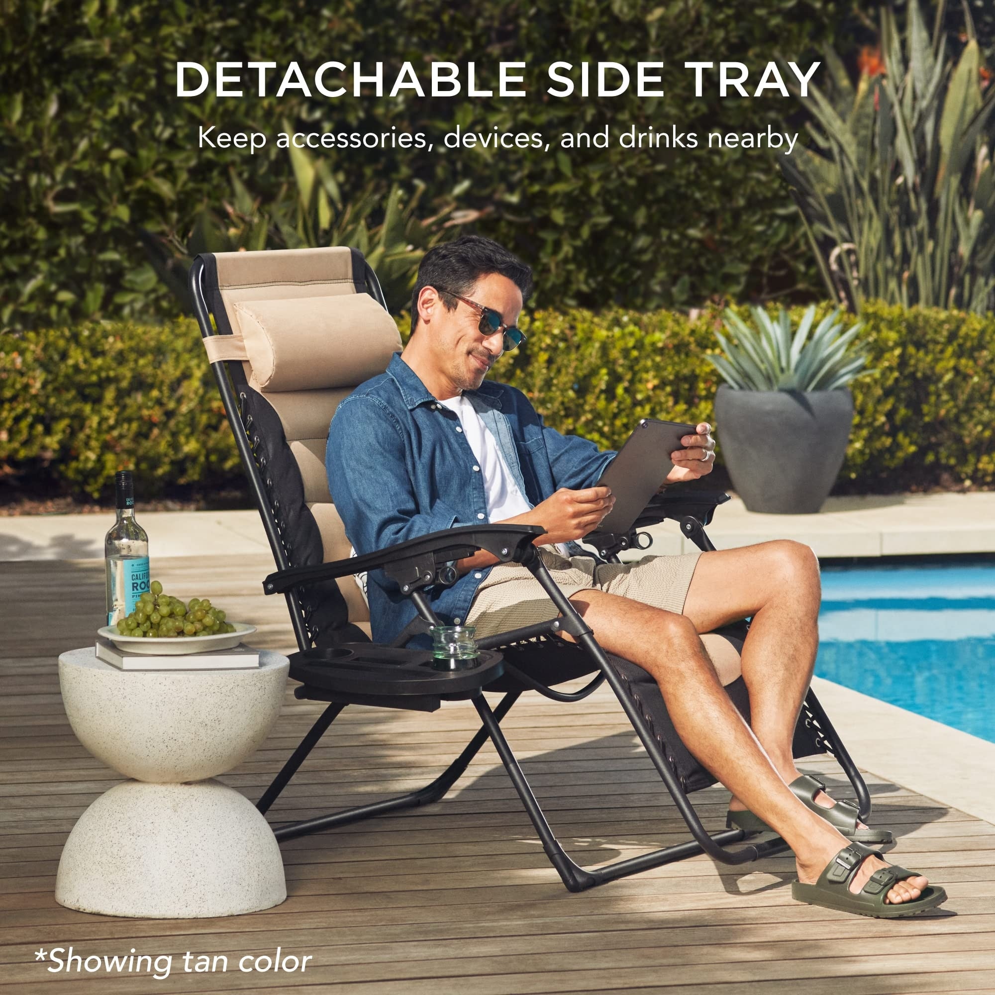 Zero gravity recliner chair extra long top