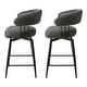 preview thumbnail 25 of 42, Glitzhome 26 or 31 Inches Modern Upholstered Swivel Counter Height Bar Stools