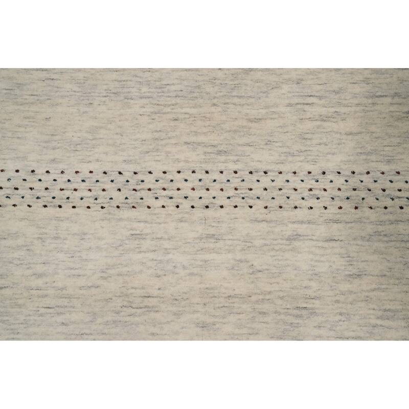 Hand Knotted Oriental 100% Wool Carpet Tribal Animal Pictorial Beige & Ivories Gabbeh Area Rug - 7' 9'' X 5' 1''