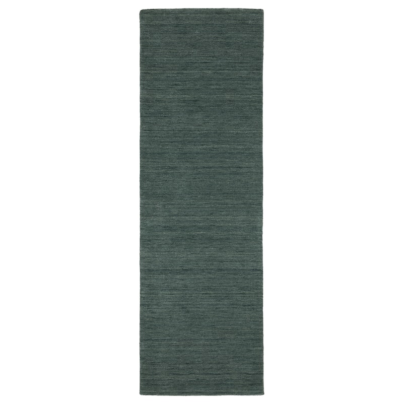 Style Haven Amara Heathered Solid Hand-Crafted Rug - 2'6" x 8' - Teal/Blue