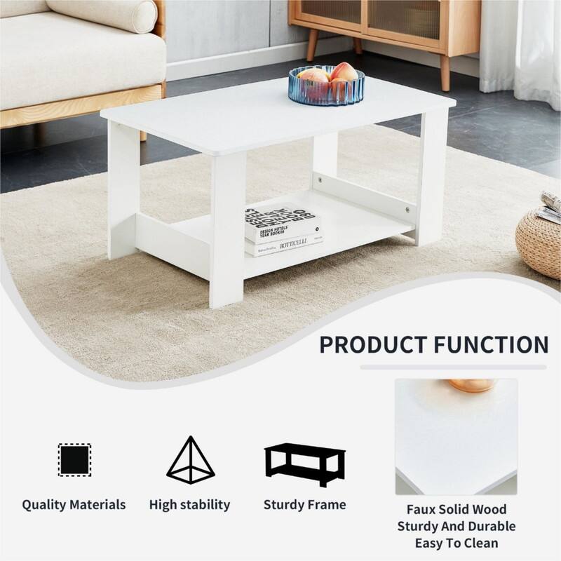 Double Layered Coffee Table Suitable for Living Room