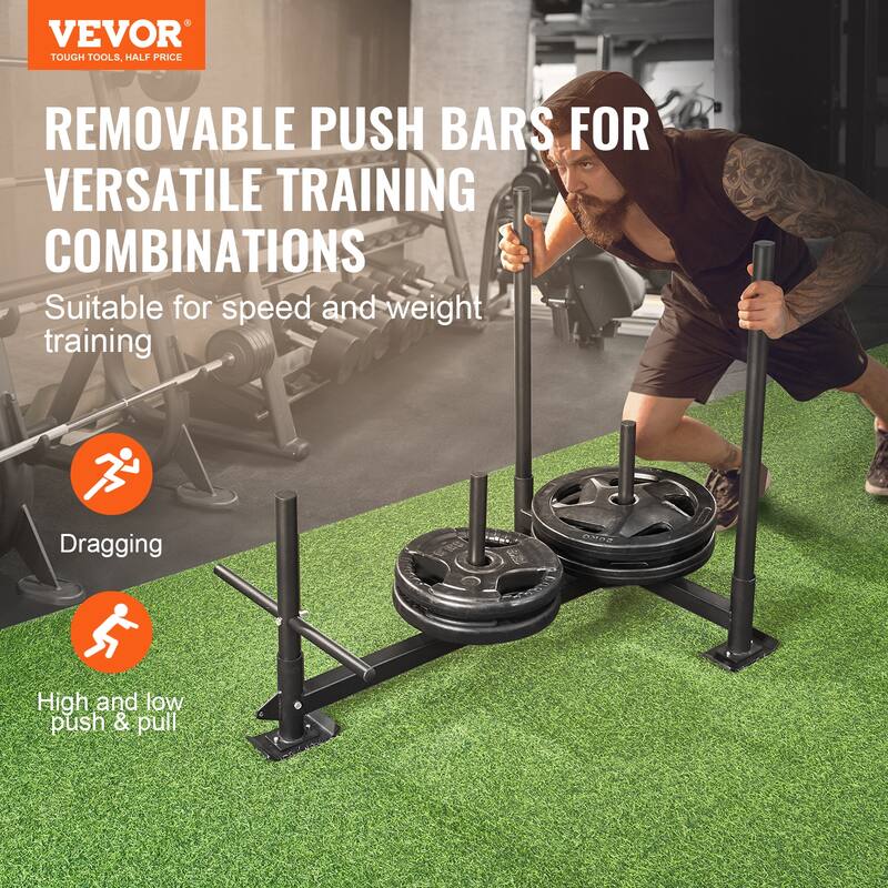 VEVOR Weight Training Pull Push Sled, Fitness Strength Speed Training Sled for Athletic Exercise and Speed Improvement