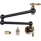 preview thumbnail 24 of 59, WOWOW Wall Mounted Pot Filler Faucet with Double Joints Gold and Black