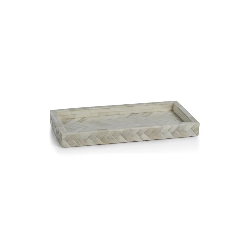 Bengkulu Bone Braided Tray - 14.25" x 7.25" x 1.35"