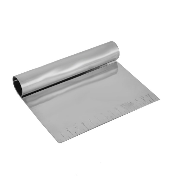 Kitchen Metal Measuring Riveted Flour Bread Cake Pizza Dough Scraper. Opens flyout.