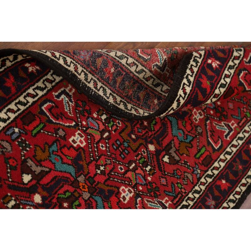 Tribal / Geometric Gharajeh Persian Runner Rug Handmade Wool Carpet - 2'3" x 9'5"