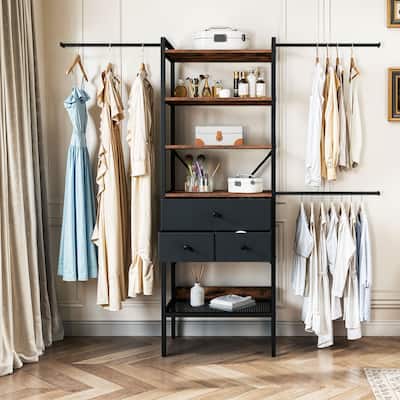 Moasis Closet System with Drawers & Clothing Rack