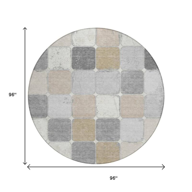 HomeRoots Geometric Transitional Rectangle Outdoor Rug