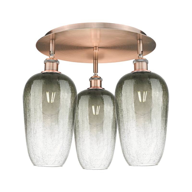 Innovations Lighting Endless Possibilities Ballston - Brookhaven Flute - 3 Light 19" Flush Mount