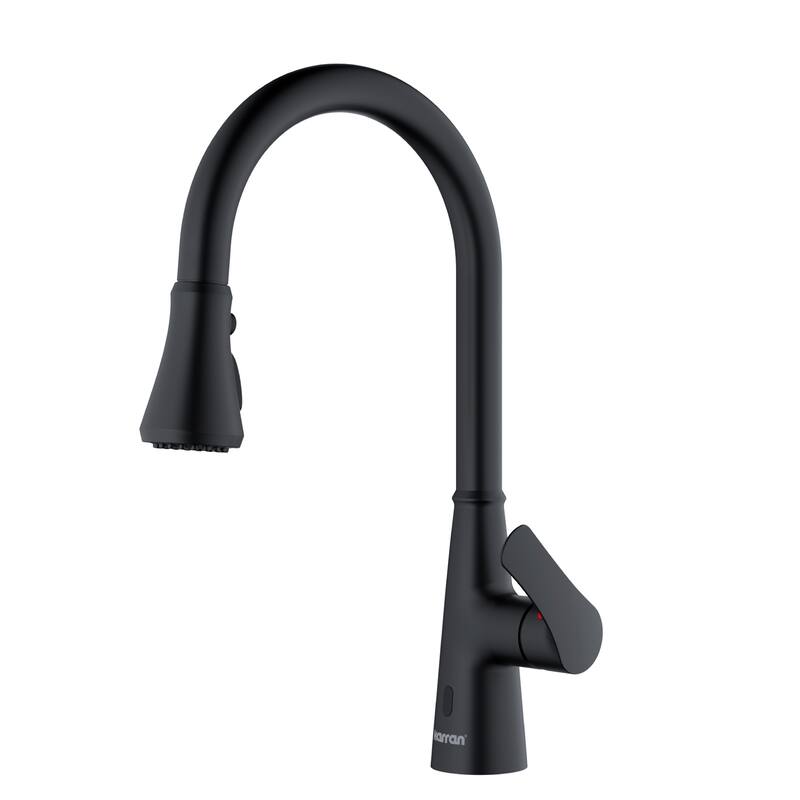 Karran Kadoma Touchless One-Handle Triple Function Sprayer Kitchen Faucet - Matte Black