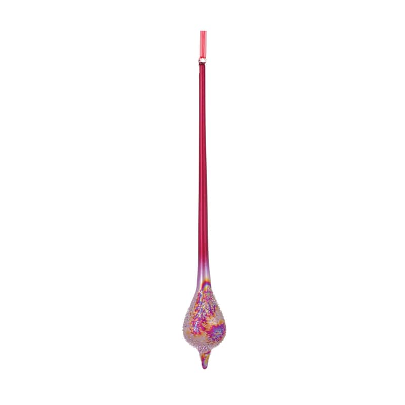 Pearl Glass Christmas Drop Ornaments 15.5" 390mm Multi-Color 6ct