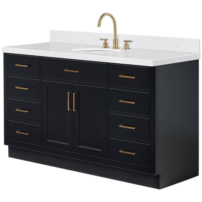 Ariel T060SCQOVO Hepburn 60" Free Standing Single Oval Basin Vanity