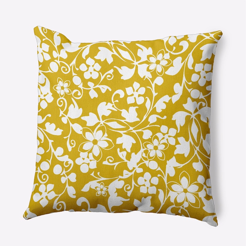 Evelyn Decorative Throw Pillow - Mustard - 18" x 18"