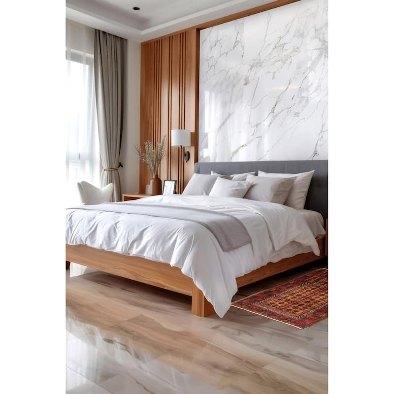 ECARPETGALLERY Hand-knotted Teimani Brown Wool Rug - 2'8 x 4'6