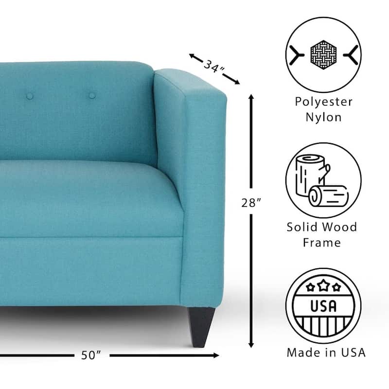 Coast to Coast Sofas Contemporary Loveseat Sofa Polyester Nylon Solid Wood Frame Upholstered