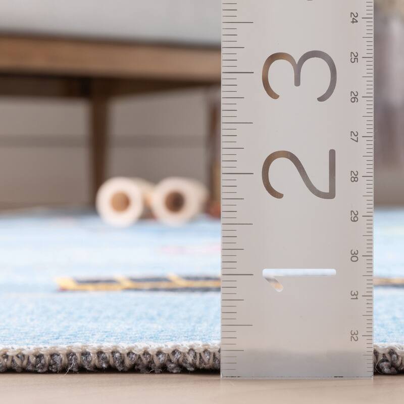 Well Woven Kids Rugs Traffic Modern Machine Washable Area Rug