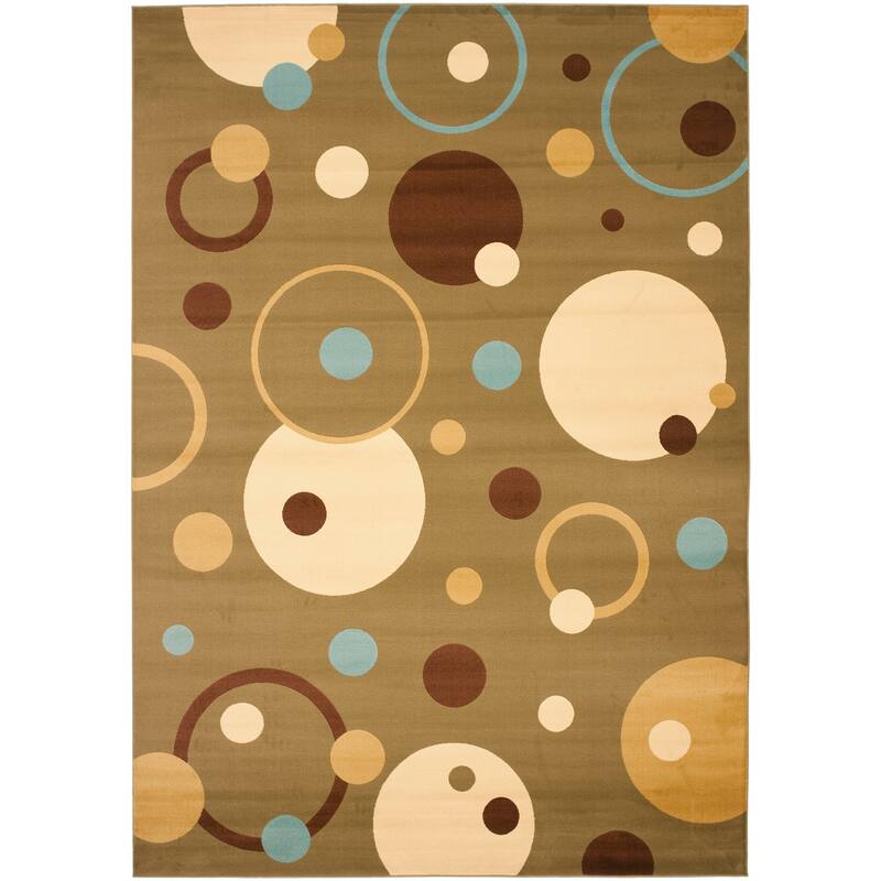 SAFAVIEH Porcello Jonila Modern Painterly Geometric Pattern Area Rug - 8' x 11'2" - Brown/Multi