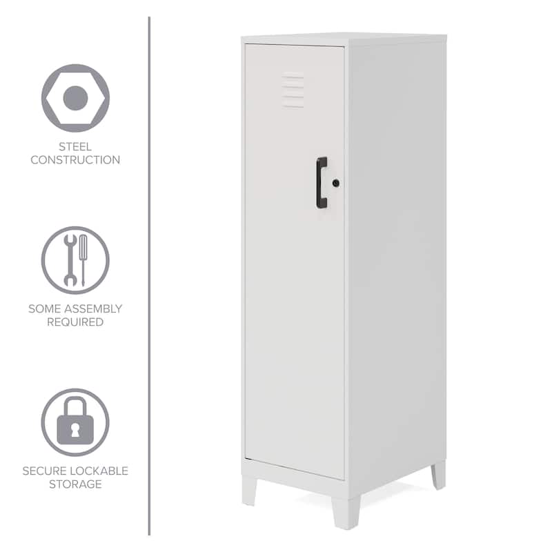 53.38"H 4 Shelf Vented Door Storage Locker Cabinet