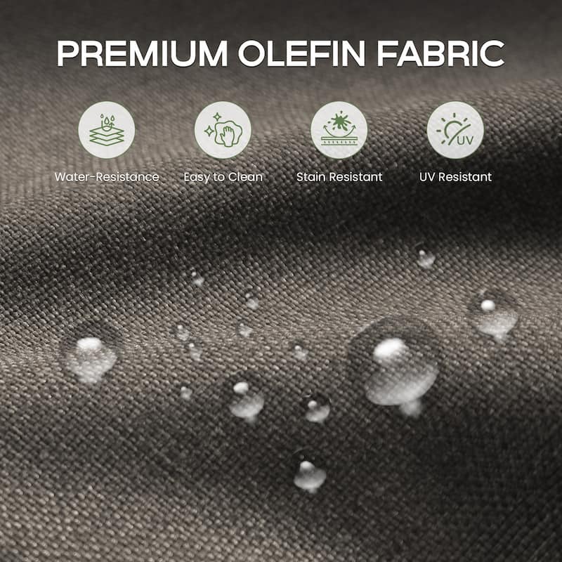 ArcoBay Brown Wicker Outdoor Patio Chaise Lounge with 5-Inch Thick Cushions (4-Pack)