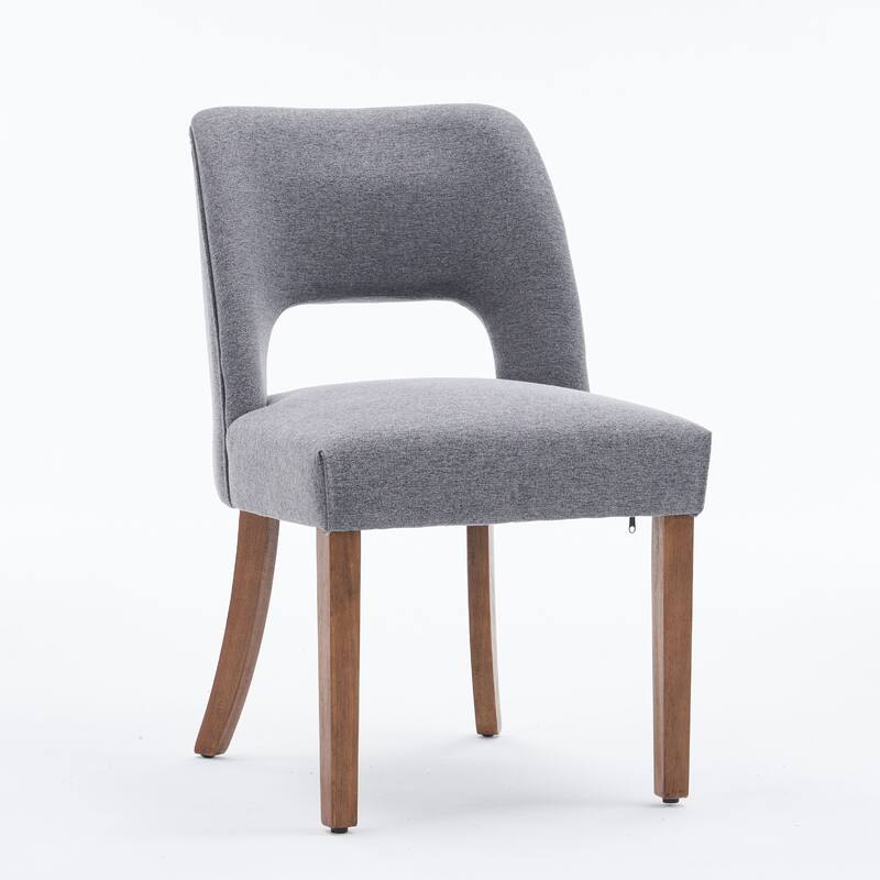 Dining Chairs Set of 2/4/6,Fabric Upholstered Kitchen Chairs with Wood Legs