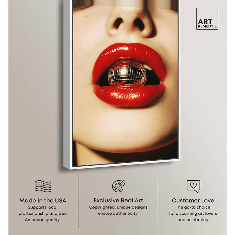 Disco Lips Canvas by Art Remedy