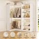 preview thumbnail 3 of 19, Cimly Set of 2 Corner Closet System with Shoe Organizer, Freestanding Closet Organizer with Hanging Rods and Tower Shelves