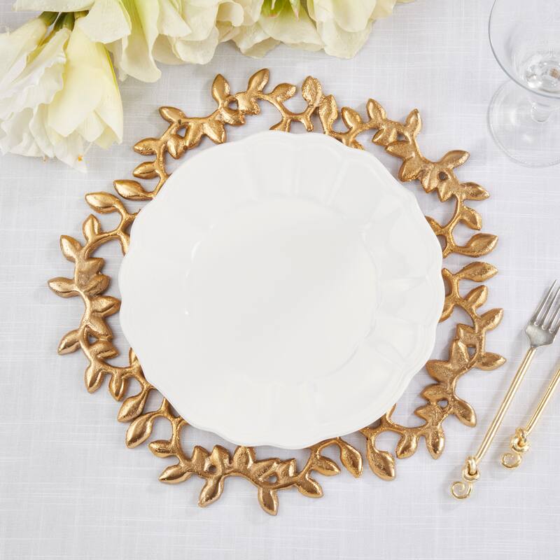 Leaf Border Charger (Set of 4)