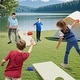 preview thumbnail 5 of 8, Costway 4'x 2' Portable Corn Hole Game Board Includes 8 Bean Bags - Natural - 4'x 2'