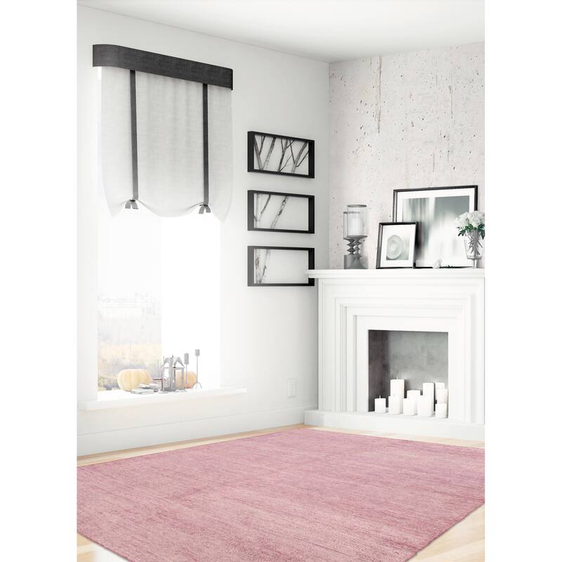 ECARPETGALLERY Hand-knotted Loreto Violet Silk Rug - 9'9 x 14'7