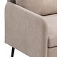 preview thumbnail 14 of 28, Accent Chair With Metal Black Legs,Comfy Chenille Club Fabric Armchair,Single Sofa Chair, Accent Club Guest Chair