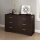 preview thumbnail 16 of 32, South Shore Step One 6-Drawer Double Dresser Chocolate