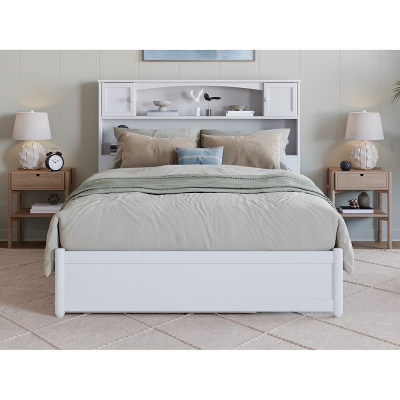 Hadley Platform Bed with Panel Footboard and Twin Trundle