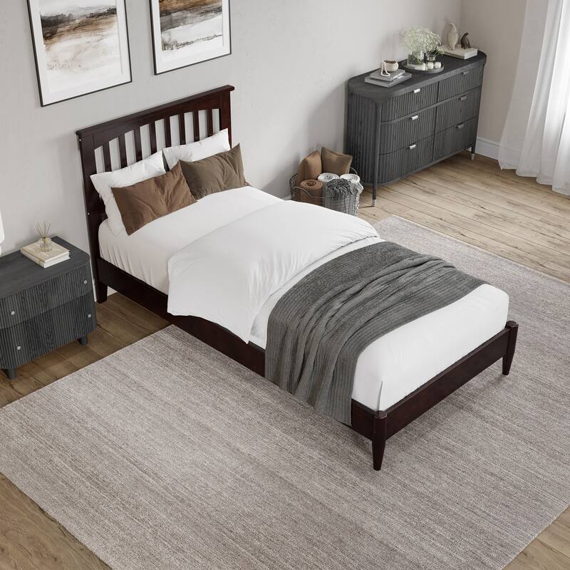 Becket Solid Wood Low Profile Platform Bed