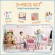preview thumbnail 5 of 18, Height Adjustable 5 Piece Toddler Table and Chair Set with Storage Box, Easy to Wipe Activity Table with 4 Chairs