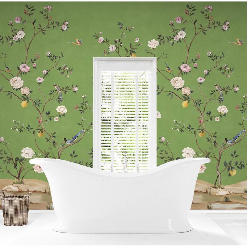 Daisy Bennett Designs Blossom Chinoiserie Peel and Stick Wall Mural - 81 in W x 10 ft. L