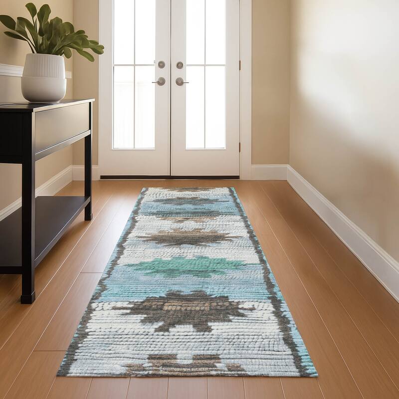 Premium Washable Super Soft Southwest Global Mayfield Rug - Brown - 2'3" x 7'6"