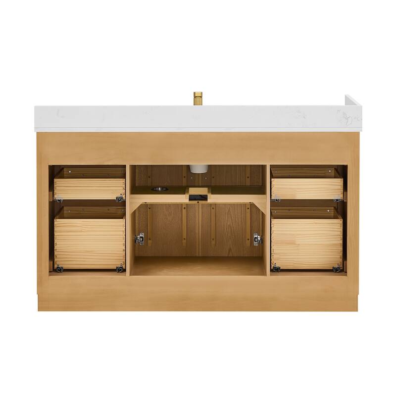 Jakarta Bath Vanity with Quartz Stone Top without Mirror