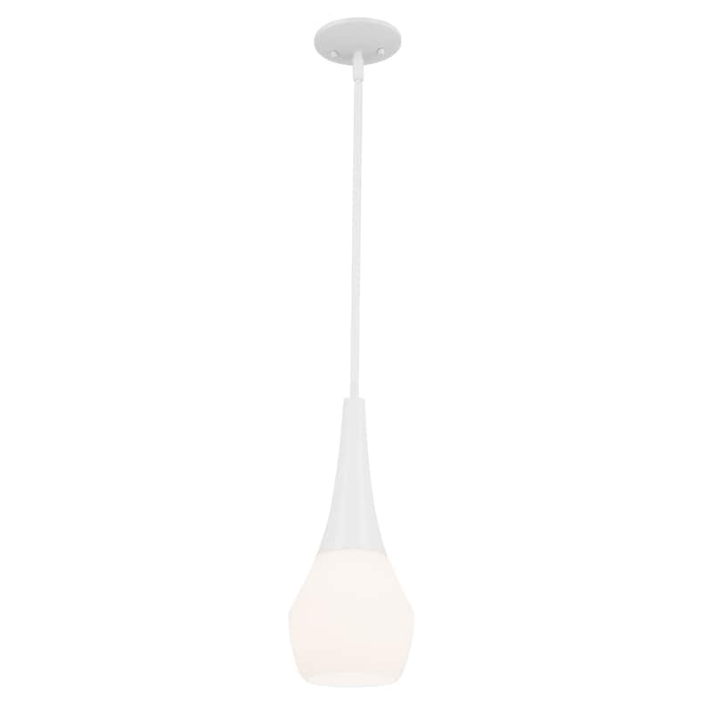 Kichler Lighting Deela 17 in. 1-Light White Pendant Light