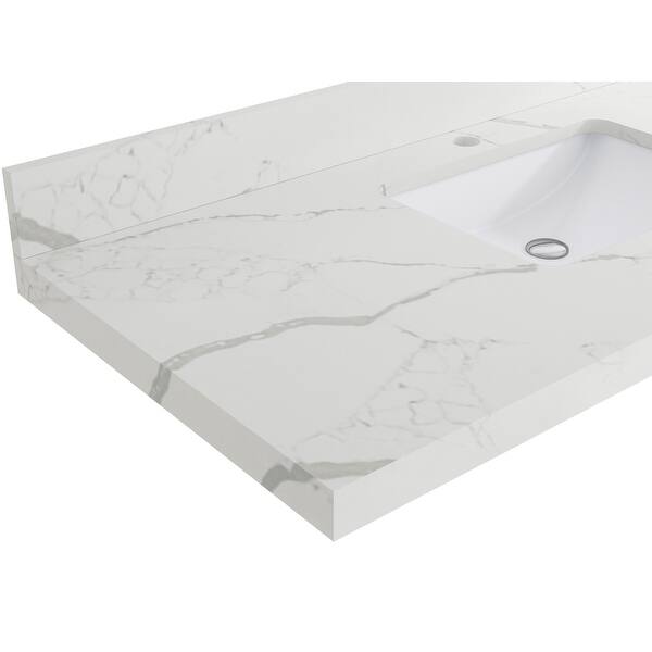 49 in. W x 22 in. D Granite Single Trough Sink Vanity Top in Midnight Black 49 in. W x 22 in. D Granite Single Trough Sink Vanity Top in Midnight Black