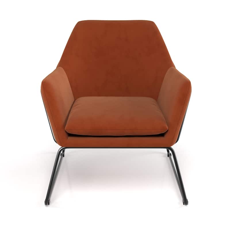 Concord Fabric Accent Chair with Black Powder Coated Sled Base