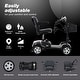 preview thumbnail 19 of 61, 4 Wheel Mobility Scooter Compact 300 Lb Load Bearing Capacity 300w Motor Wheelchair Device For Grown-ups Elderly