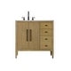 preview thumbnail 1 of 9, Elegant Lighting VF29636 Blakely 36" Free Standing Single Basin Vanity Linen Oak