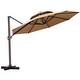 preview thumbnail 22 of 42, Crestlive Products 12ft Round Double Top Cantilever Patio Umbrella with 7-position Adjustment