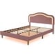 preview thumbnail 6 of 28, Queen Velvet Smart LED Kids Bed Frame with Adjustable Headboard, No Box Spring Needed, Pink