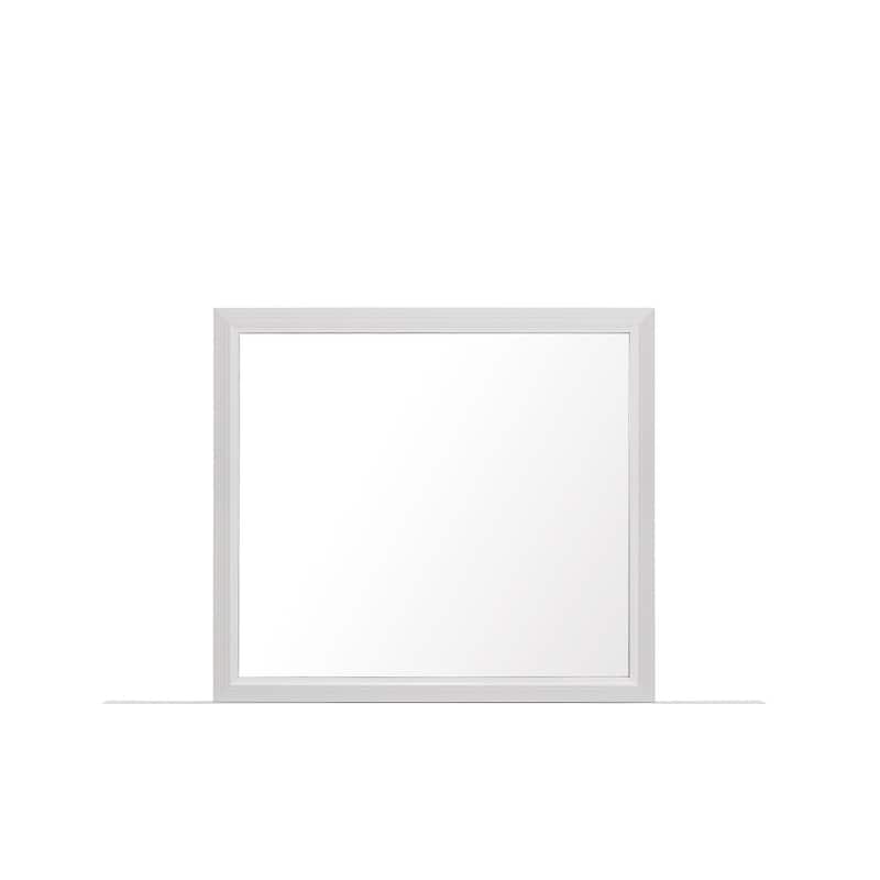 HomeRoots 35" White Framed Dresser Mirror - 39' X '35' X '1